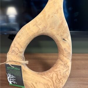Natural Olive Wood Sculpture - Cream